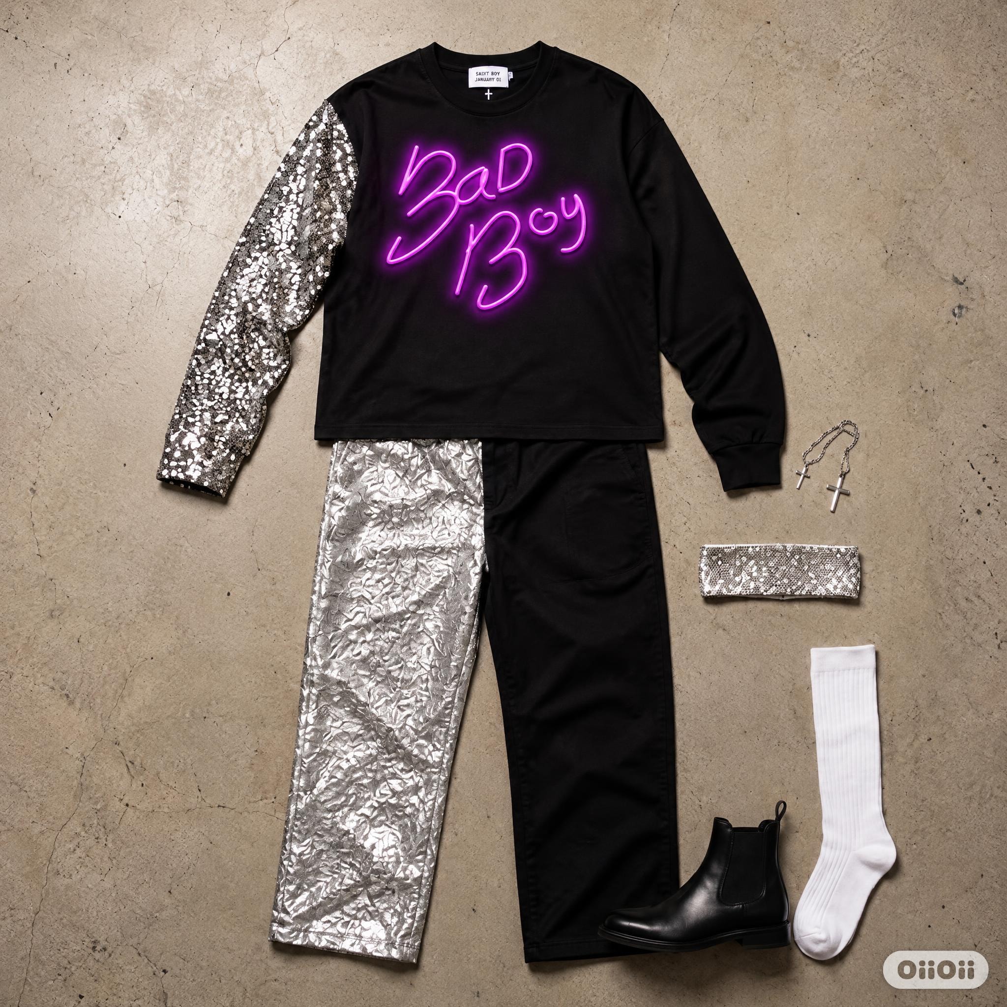 Bad Boy Redemption Sequin Hoodie — designed outfit